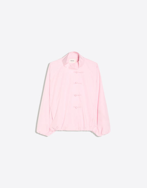 Bershka Nylon jacket with clasps in light pink, 5 of 5
