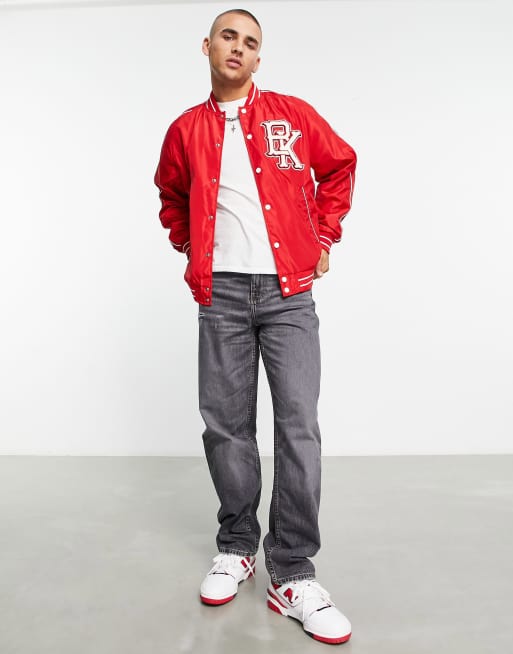 Varsity Nylon Bomber Jacket