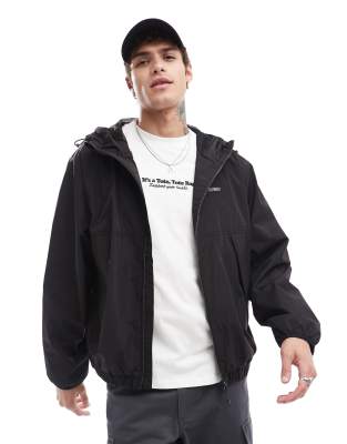 nylon windbreaker in black