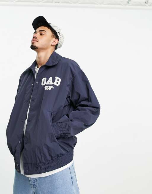 Bershka - OAB - Bomber-jakke i vasket blå 