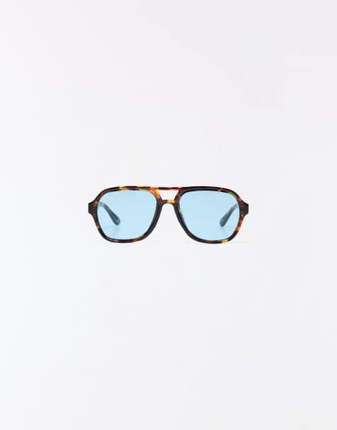 Bershka - Occhiali da sole blu denim con lenti blu - view 1