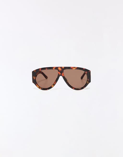 Bershka - Occhiali da sole ovali neri in plastica, 2 di 4