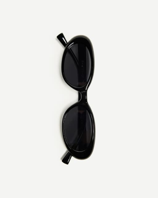 Bershka - Occhiali da sole ovali neri in resina  , 2 di 3