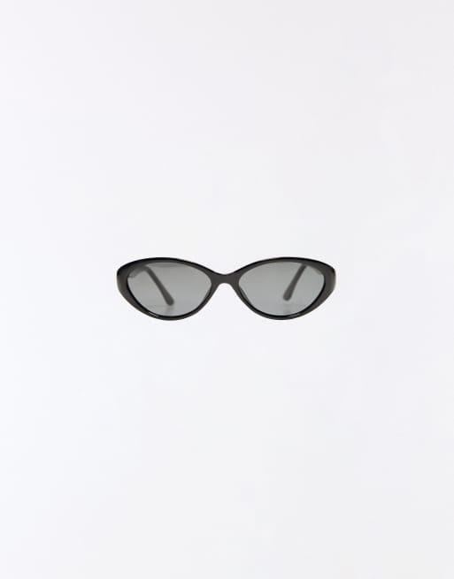 Bershka - Occhiali da sole polarizzati ovali neri, 2 di 3