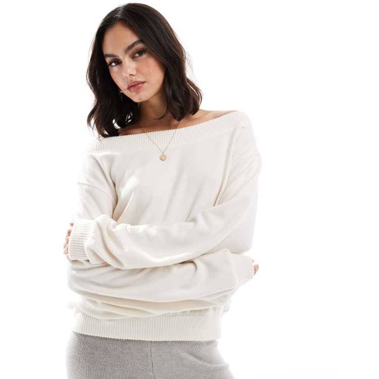 トップス Logo Emb Off Shoulder Sweatshirt 22A8816D-74EF-4A79-AEA8-