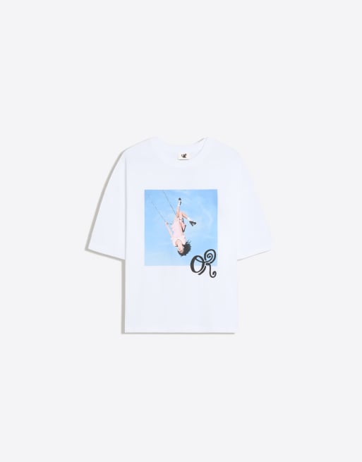Bershka - Olivia Rodrigo - T-shirt oversize bianca, 4 di 4