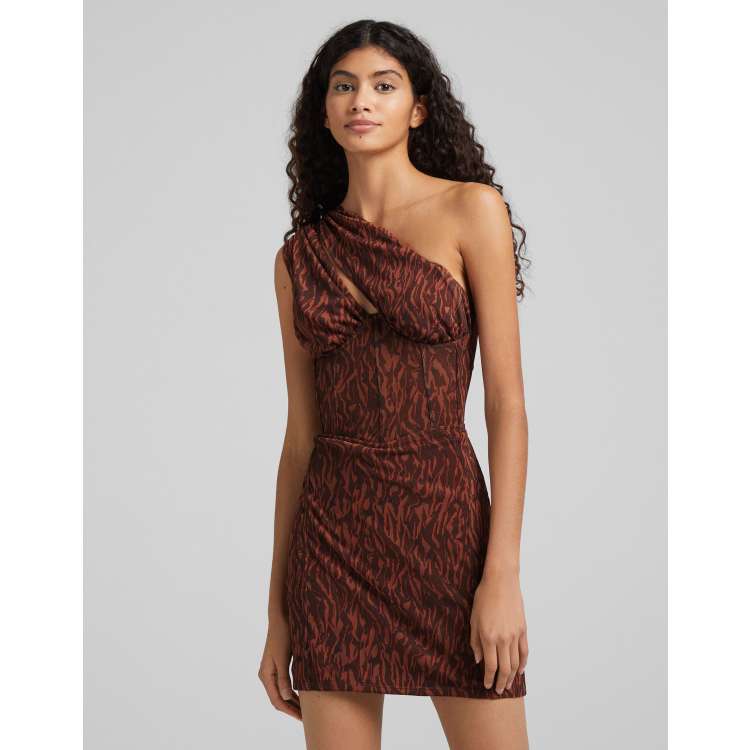 Bershka leopard hot sale print dress