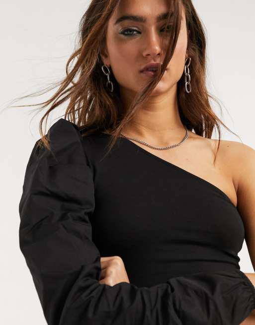 Bershka one shoulder discount top