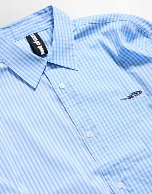Bershka Out of core Langarmhemd in Blau, 5 von 7