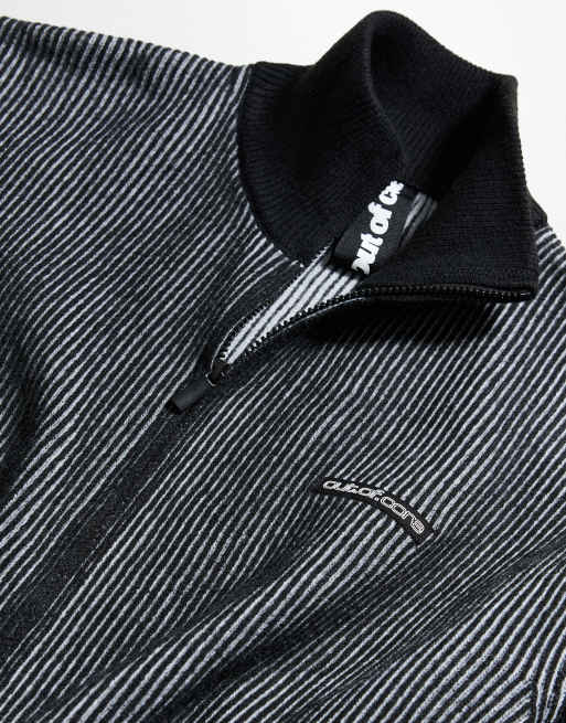 Bershka Out of core Reißverschlussjacke in Schwarz, 5 von 7