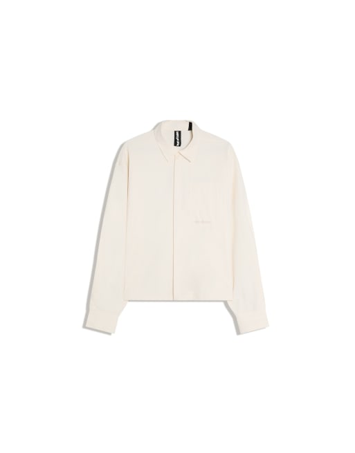 Bershka Out of core technisch overshirt in ecru, 6 van 6