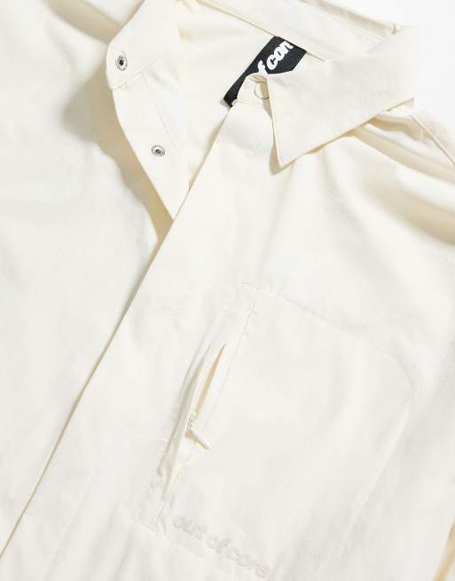 Bershka Out of core technische Hemdjacke in Ecru, 5 von 6