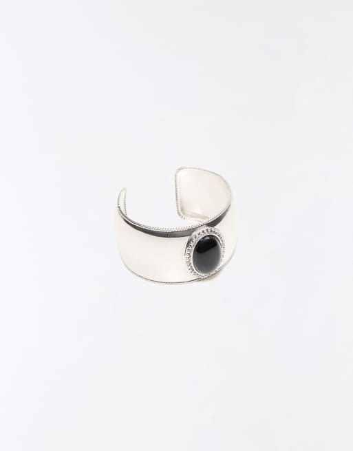 Bershka oval stenarmband i silver, 2 av 4