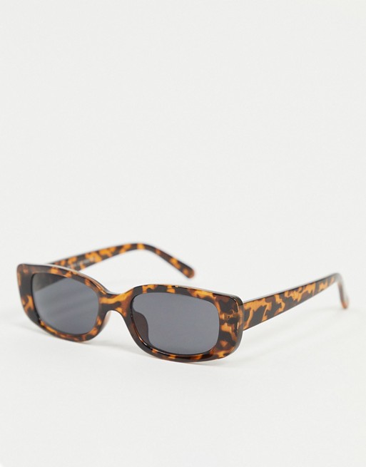 Bershka oval sunglasses in tortoiseshell
