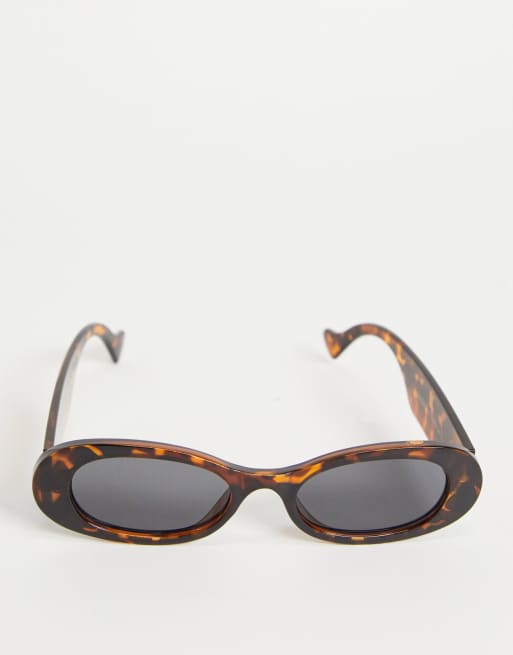 Bershka oval sunglasses in tortoiseshell | ASOS