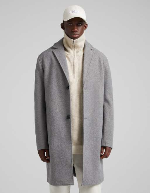 Bershka overcoat in gray | ASOS