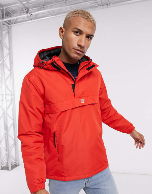 Red best sale wind jacket