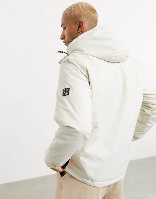 Bershka overhead windbreaker jacket in white ASOS