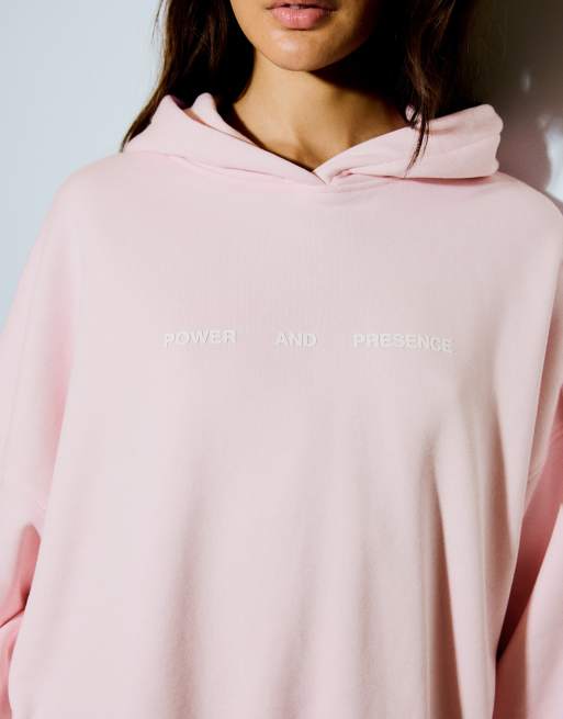 Bershka Oversize print hoodie in pink, 4 of 5
