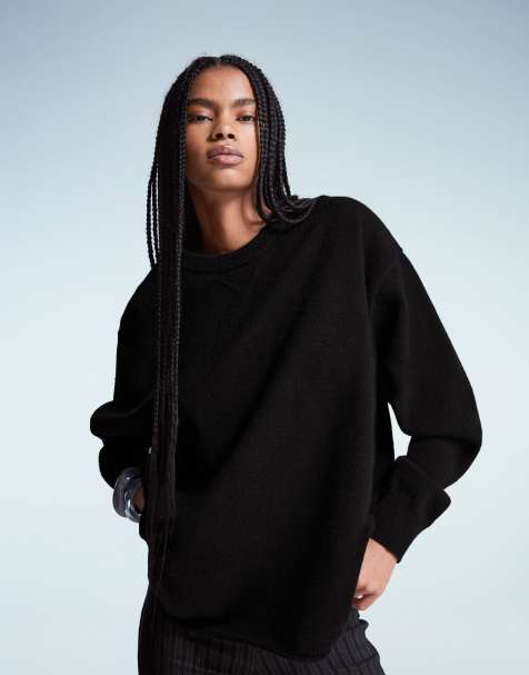 Bershka – Oversize-Pullover in Schwarz - view 1
