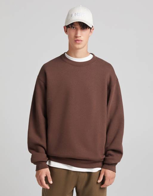 Bershka – Oversize-Sweatshirt in Braun