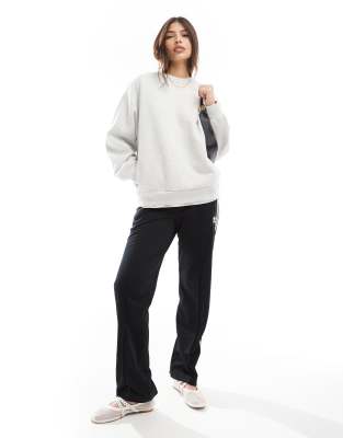 Bershka - Oversize-Sweatshirt in Grau, Kombiteil