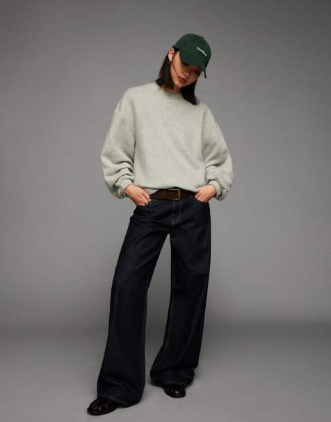 Bershka Oversize sweatshirt with pockets in grey - view 1