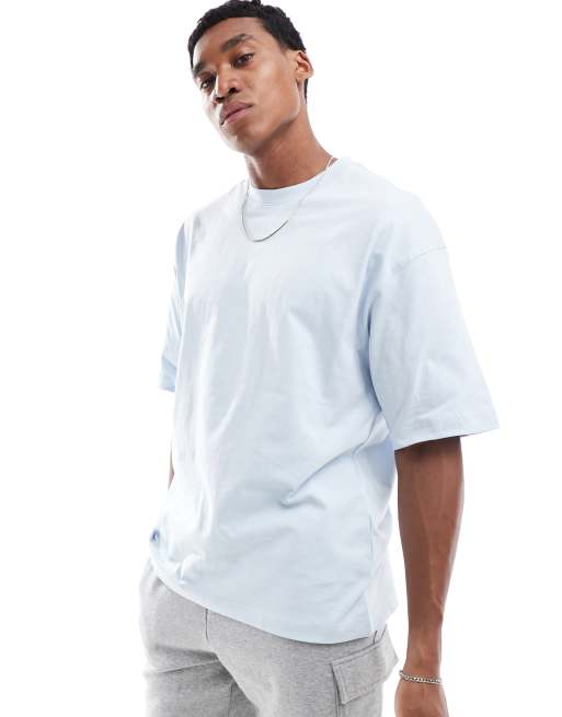 Bershka – Oversize-T-Shirt in Himmelblau
