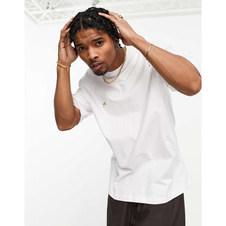 Bershka oversized basic T-shirt in white | ASOS