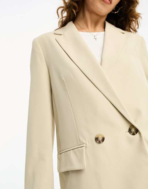 Bershka sale blazer beige