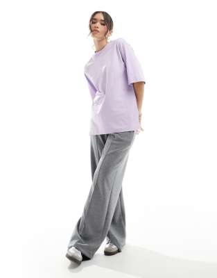Shop Bershka Oversized Boyfriend T-shirt In Purple