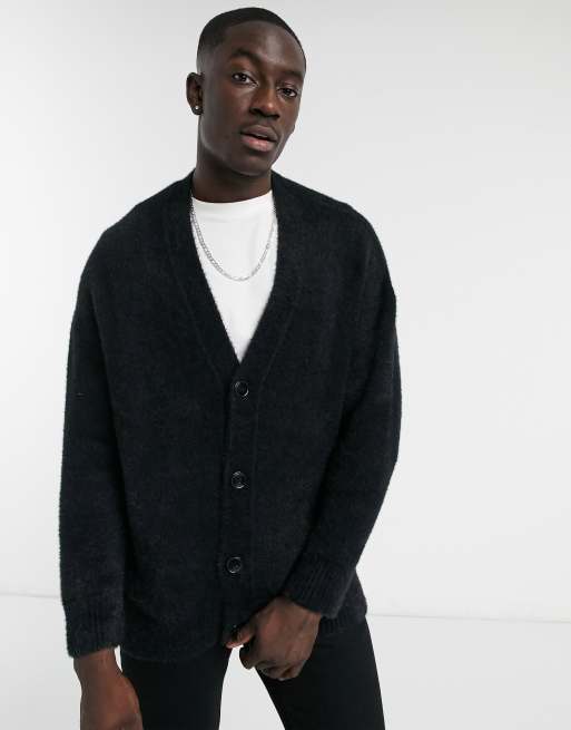 Bershka oversized cardigan in black ASOS