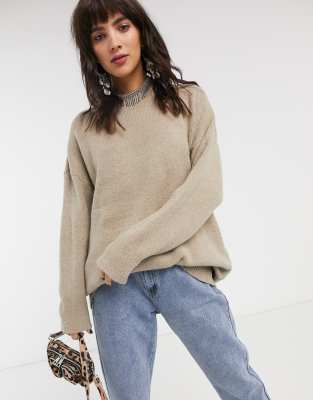 bershka oversized crew neck jumper