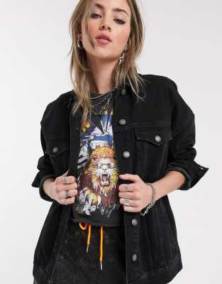 oversized denim jacket bershka