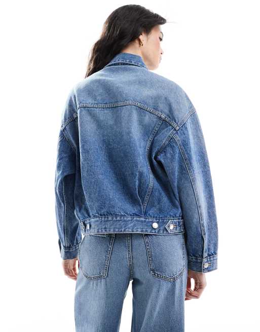 Bershka oversized denim jacket hotsell