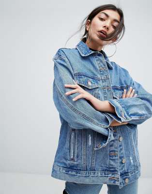 Bershka Oversized Distressed Denim 