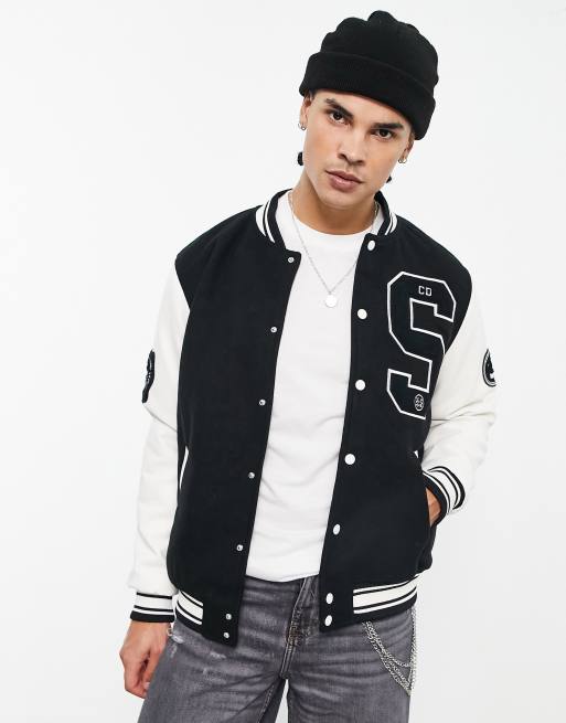 Embroidered Varsity Letterman Jacket