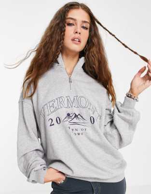 Bershka grey online sweatshirt