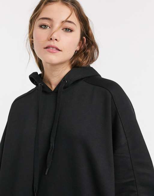 Bershka Oversized Black Hoodie Size S BNWT