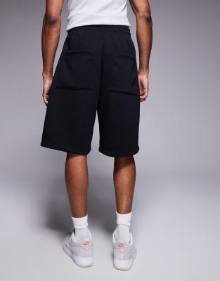 Bershka oversized jersey short in grey