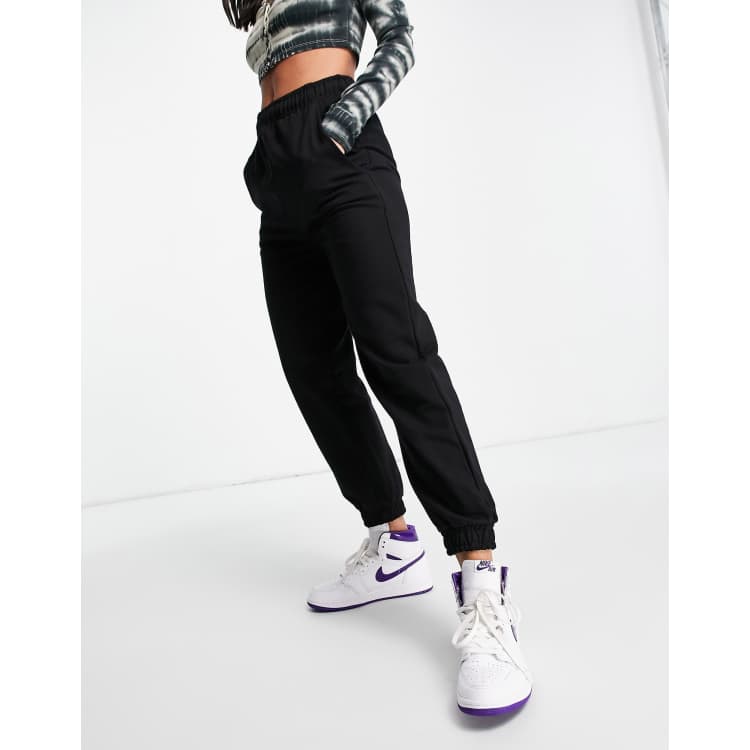 Bershka oversized jogger in black | ASOS