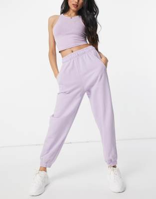 bershka purple joggers