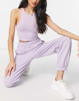 bershka purple joggers