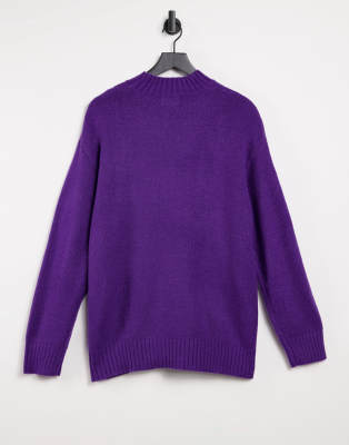 oversized purple jumper