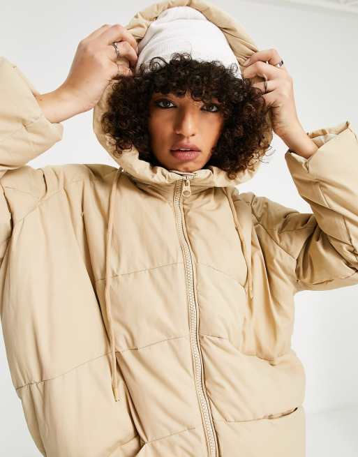 Bershka long shop puffer coat