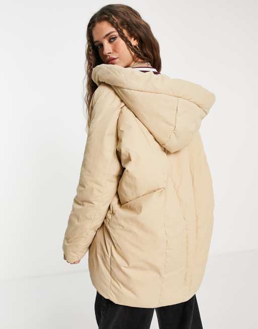 Bershka padded 2025 longline coat