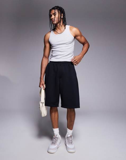 Bershka - Oversized og sorte jerseyshorts - view 1