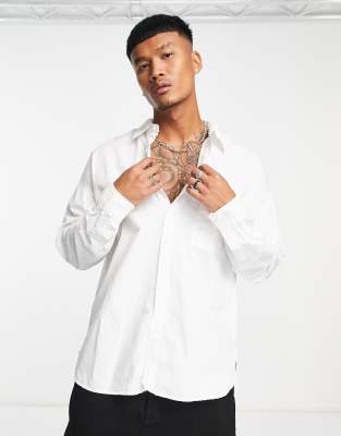 bershka oversized poplin shirt
