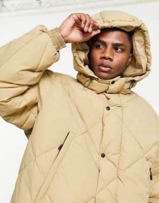 beige down jacket