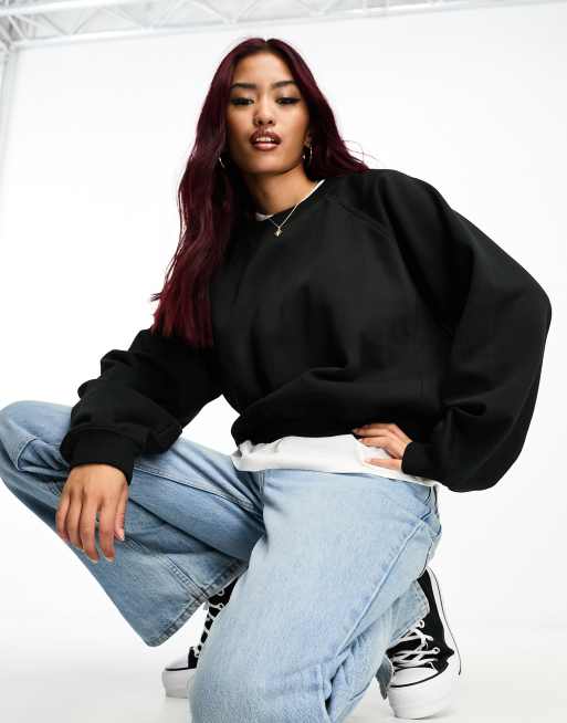 Plus size black online sweatshirt